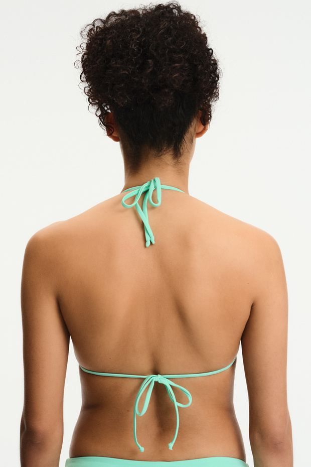 Mint Green Triangle Bikini Top - 2