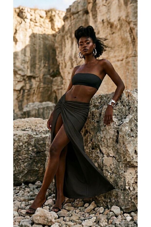 Side knotted Skirt