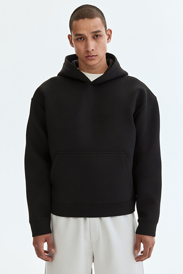 Kapüşonlu Scuba Üst Loose Fit
