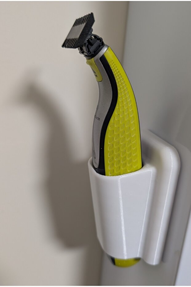Wall Adhesive Compatible Shaver Organizer Hanger | Practical Storage Device for the Bathroom