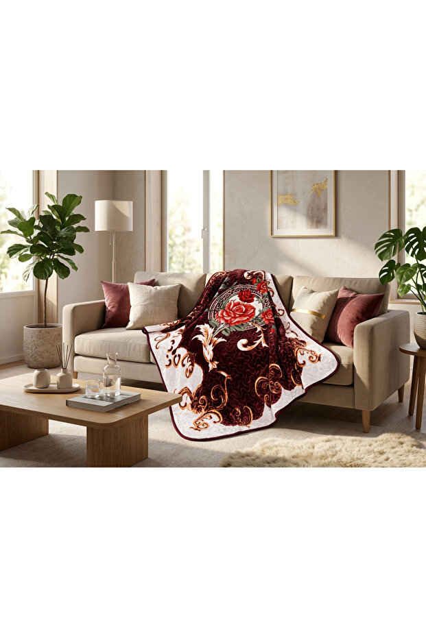 Velvet Self Patterned Oversize Blanket - 6