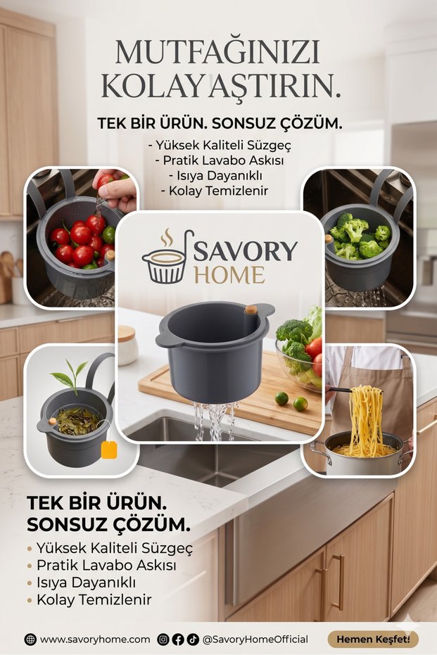Six-Way Openable Garbage Strainer, Food Waste Strainer, Sink Strainer, Kitchen Sink Strainer, Hangable Strainer