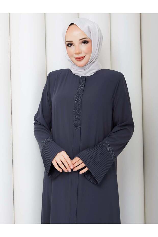 Ferace sleeve pleated || stone