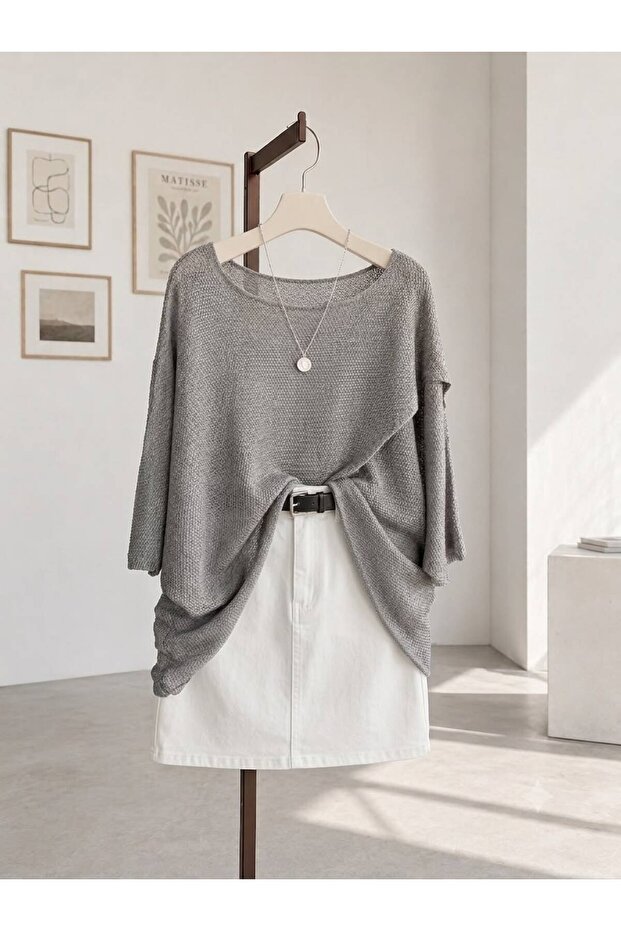 Women's Asymmetrical Cut Knitwear Blouse
