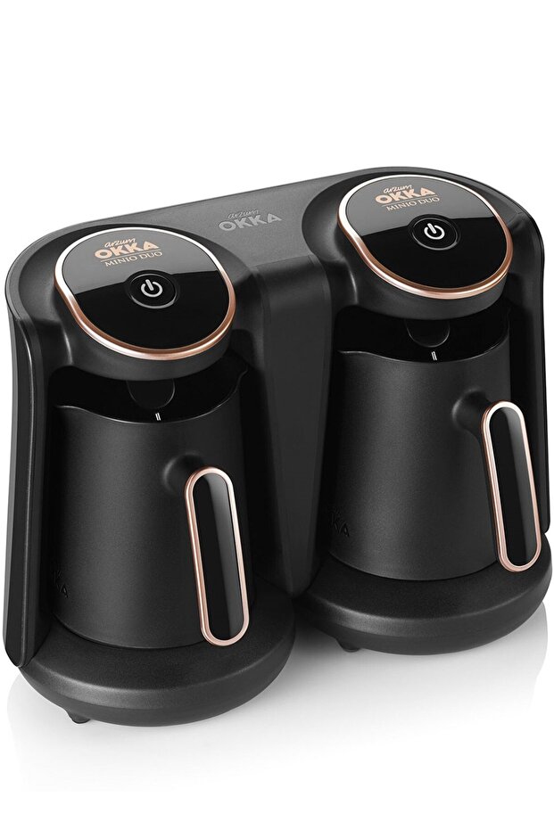 OK006 Okka Minio Duo Türk Kahvesi Makinesi Taşma Önleyici Sistem, 8 Fincan Kapasiteli, Bakır