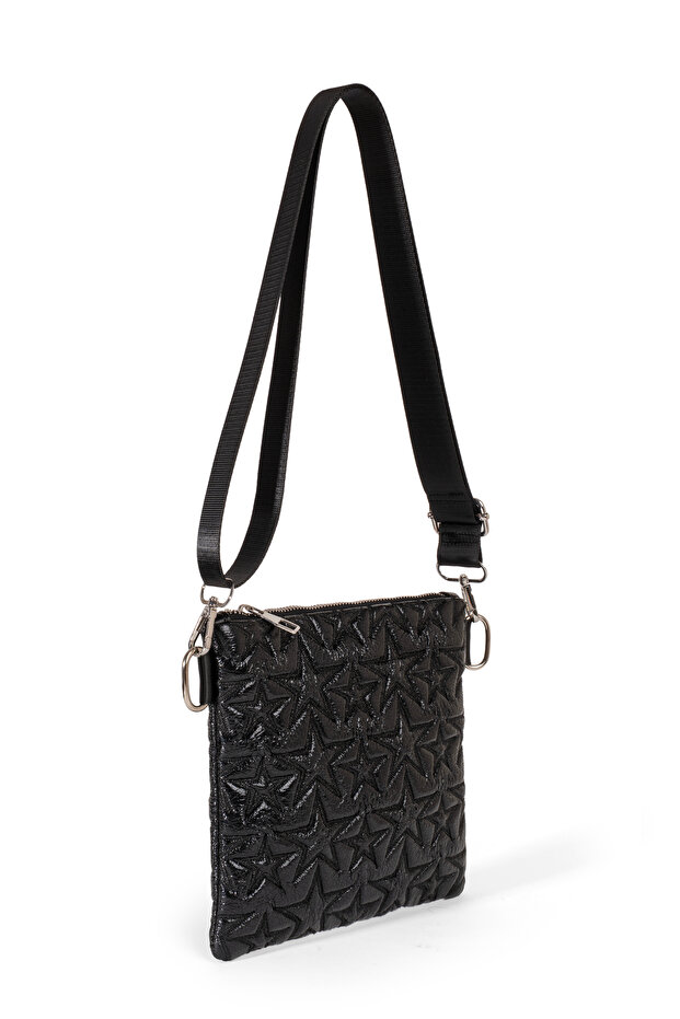 Star Pattern Crossbody Bag Black - 2