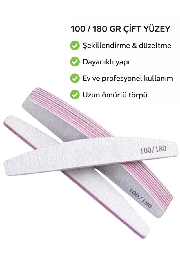 Professional Paper Nail File 100/180 6 Pieces