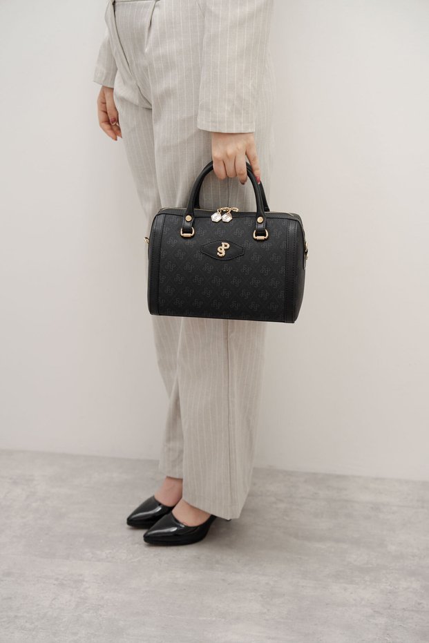 Women / Girls Shoulder Bag 1091-45895 Bag M178 Black-Matte Black
