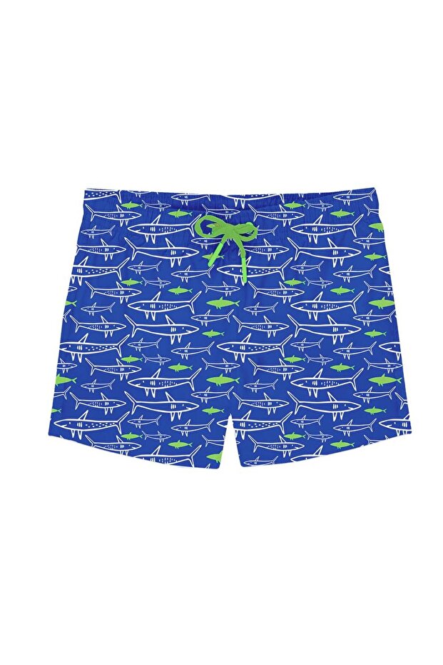 Jaws Adult Men's Uv Protection Quick Dry Shorts Swim Trunks