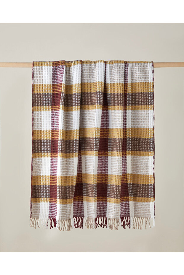 Olive seat shawl 130x170 cm multicolor