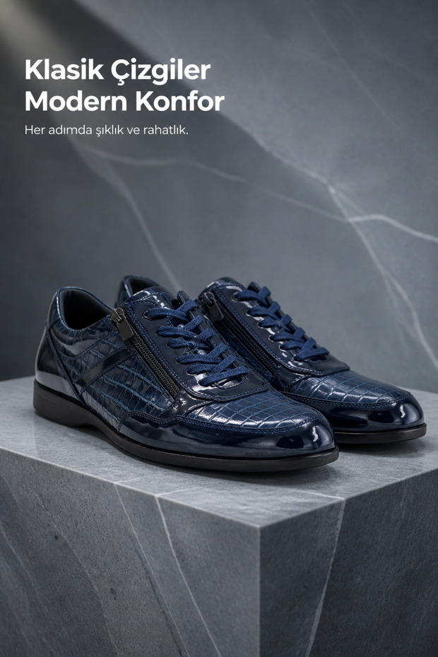 Men's Genuine Leather Classic Sneaker Shoes