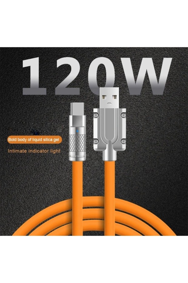 3PCS-1M 3PCS 120W Super Fast Charge Type-C Liquid Silicone Cable Quick Charge USB C Lines For Xiaomi