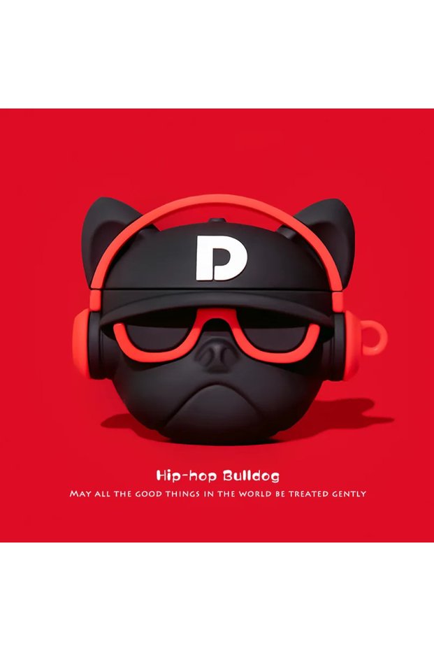 For AirPods Pro 3 Red BullDog 3D Chocolate Cookies Bread Case For AirPods 1 2 3 4 5 Pro Cartoon Cute