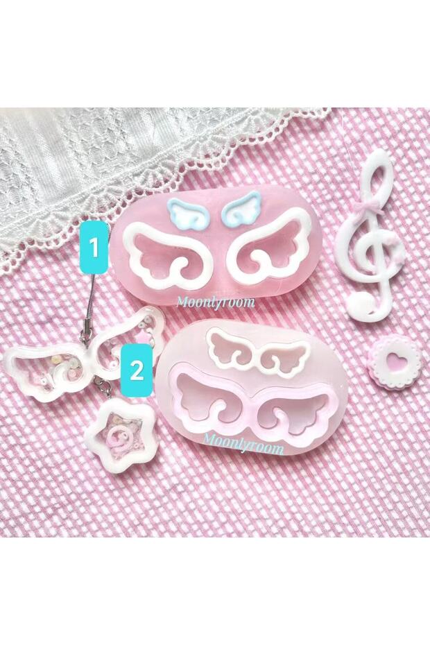 Wings Quicksand Resin Casting Mold Silicone Mold Accessories Resin Liquid Mold Resin Keychain Sil...