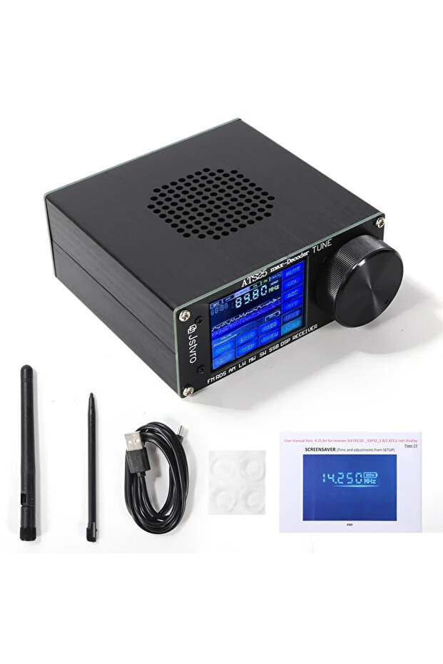 جهاز استقبال راديو ATS25 Max Decoder Si4732 الرسمي المسجل بتقنية 4.17 لاستقبال النطاق الكامل FM RDS AM LW MW SW SSB...