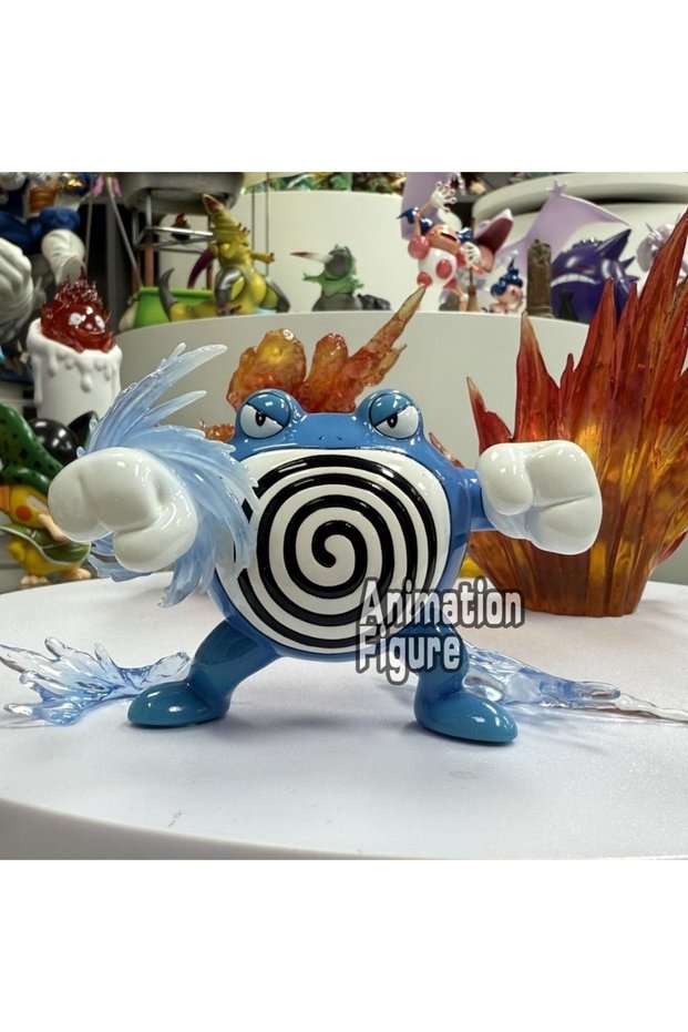 Bandai Poliwrath 6cm/2.36in Anime Pokemon Figure Poliwrath Action Figures Pvc Collection Model Toys