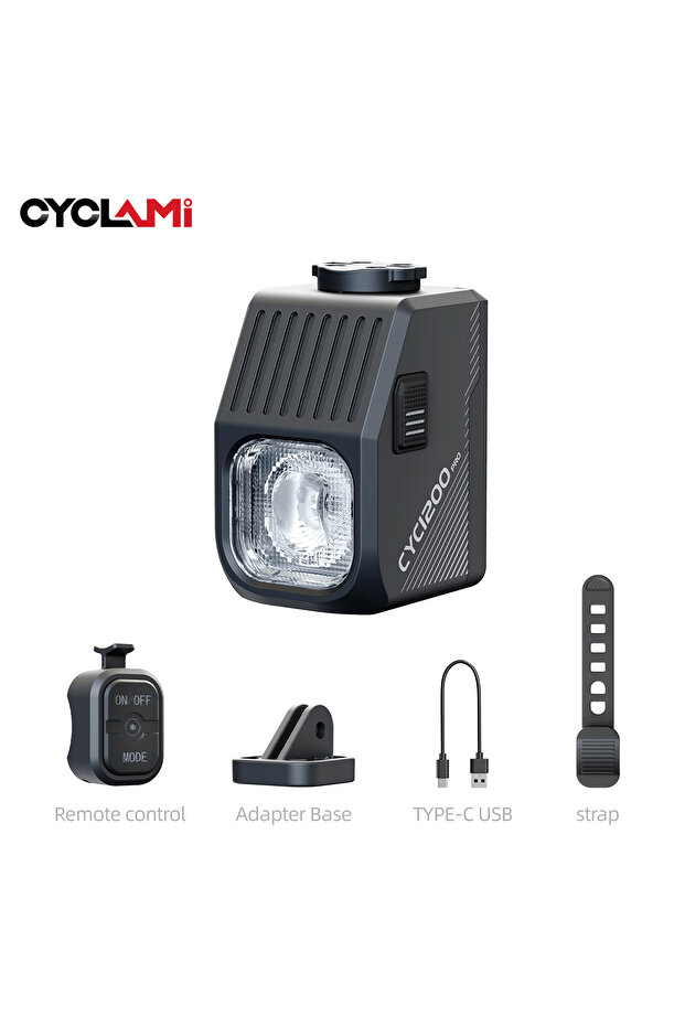 Headlight CYCLAMI 1200 Lumen Bicycle Headlight Wireless Remote Control Mountable 4000 mAh Front Lamp