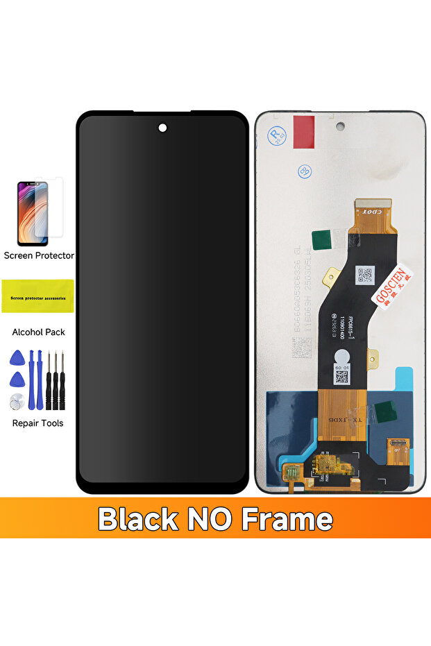 Black NO Frame For INFINIX Hot 40i X6528 X6528B LCD Display Touch Screen Digitizer Assembly Repair P