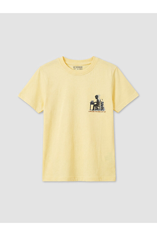 Original Oval Collar Printed Boy's T-Shirt