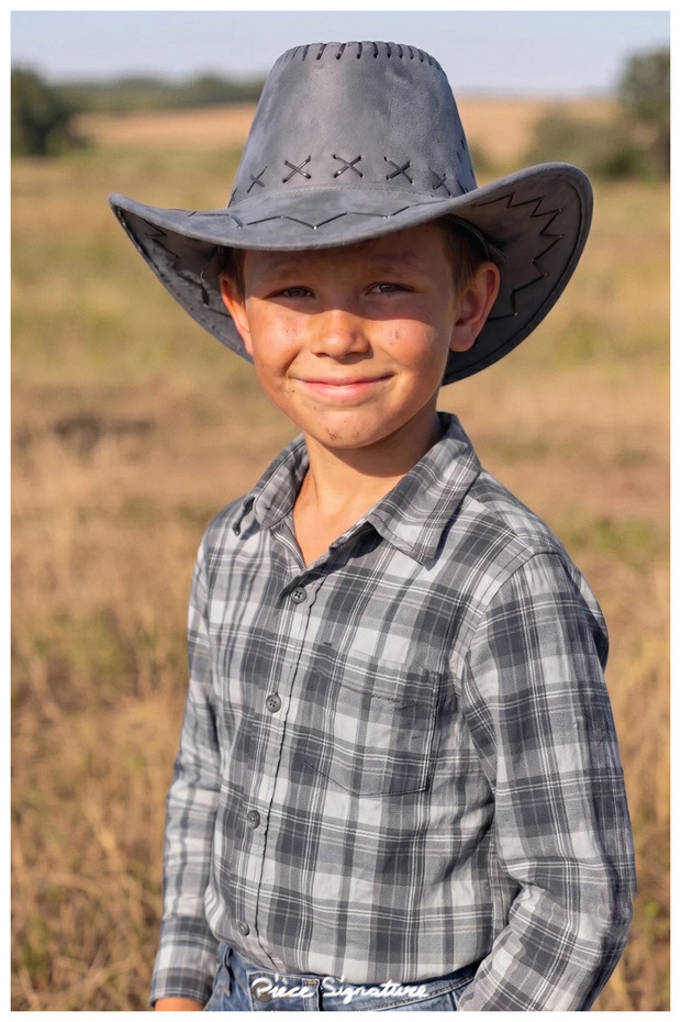 Suede Cowboy Hat for Children (Ages 3-8) (Size, 55 cm)