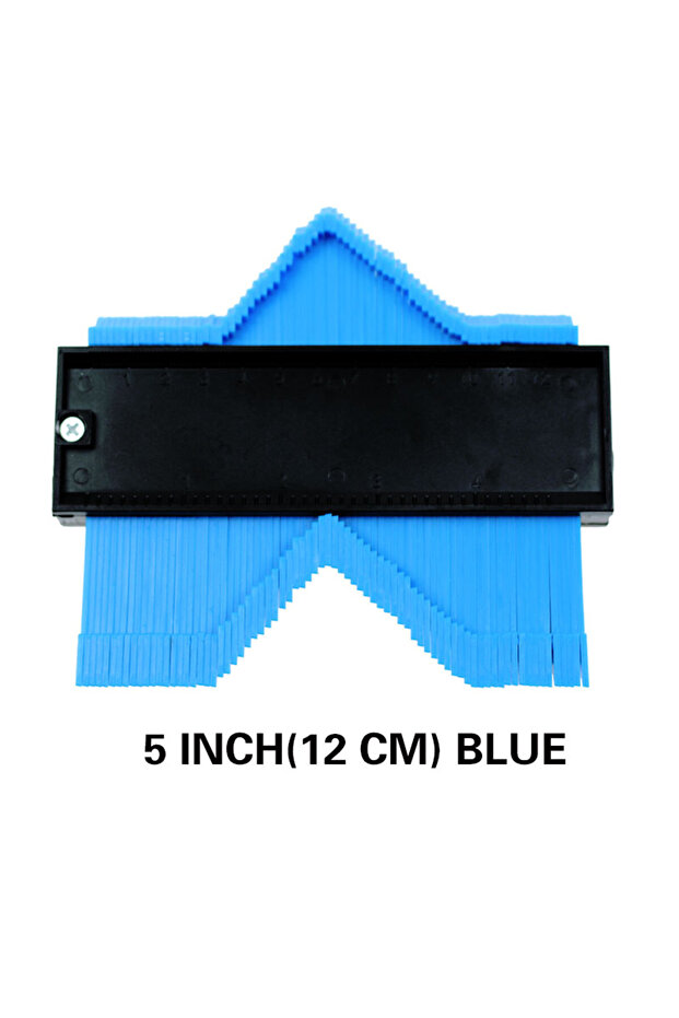12cm(5in) Blue Profile Duplicator Contour Gauge for Woodworking Tiling Plastic Measuring Ruler Line