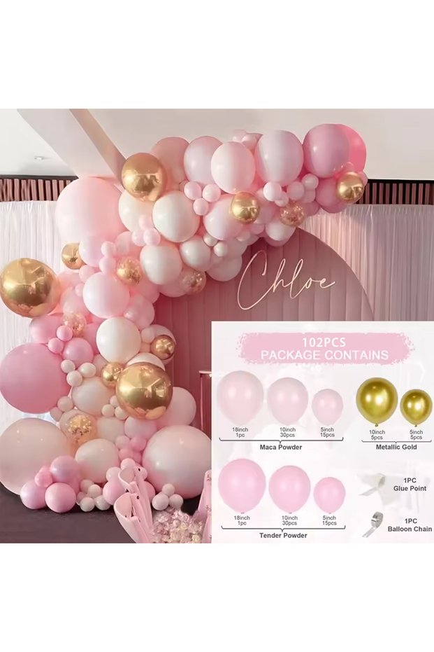 Other Set 1 Pink and Blue Multi-Color balloon Wreath Arch Set, Birthday Party Decoration, Wedding Pa