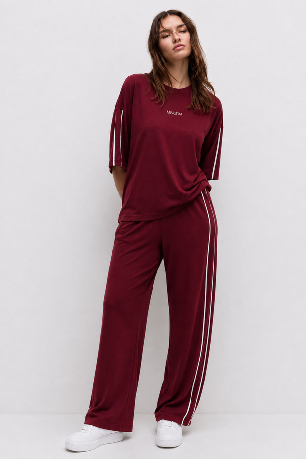 طقم علوي وسفلي من قماش أوشو مودال بأكمام قصيرة 2XL-6XL