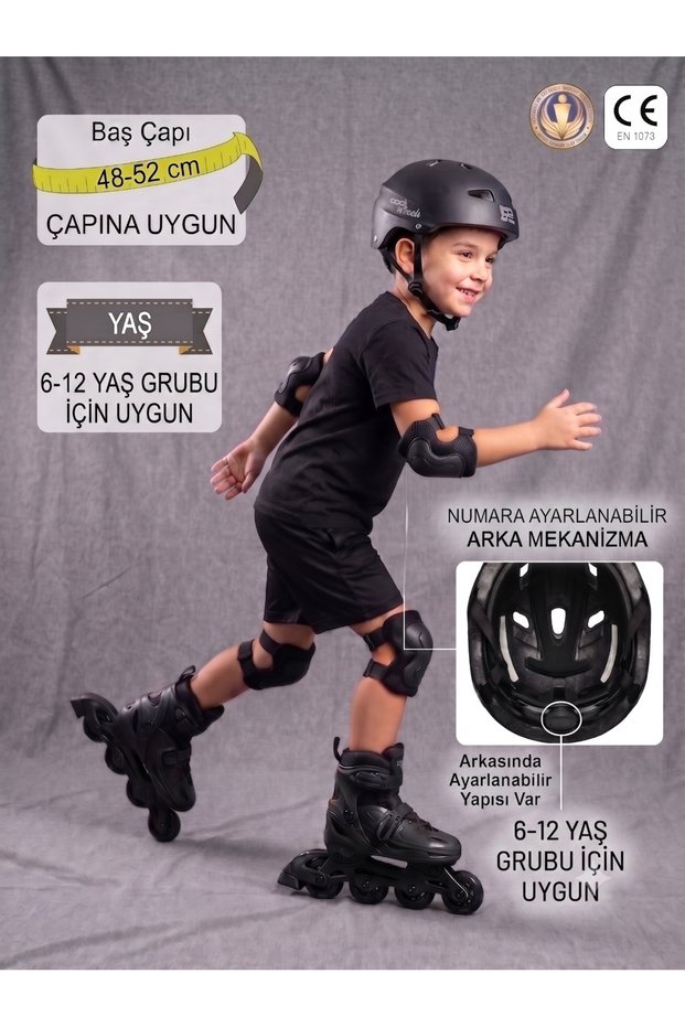 Adjustable Child Helmet 6-12 Years Sports Protective Helmet Knee Pads Elbow Pads(No Handguards) Hardware Set for Skateboard Bike Scooter Roller Skating