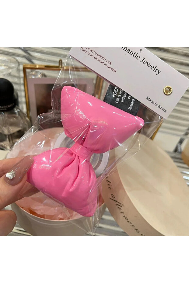 VIKEFON Rose Pink Korea Cute 3D Jacket Bowknot Foldable For Magsafe Magnetic Phone Griptok Grip Tok