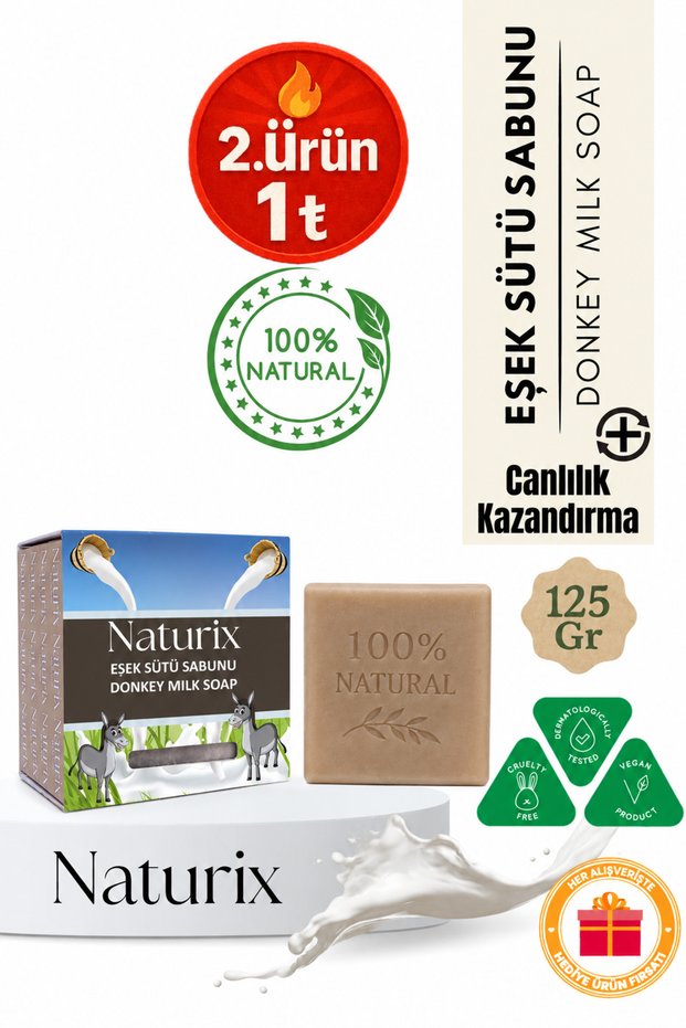 Donkey Milk Soap 125 Gr | Natural Soap for Dryer, Skin and Hair