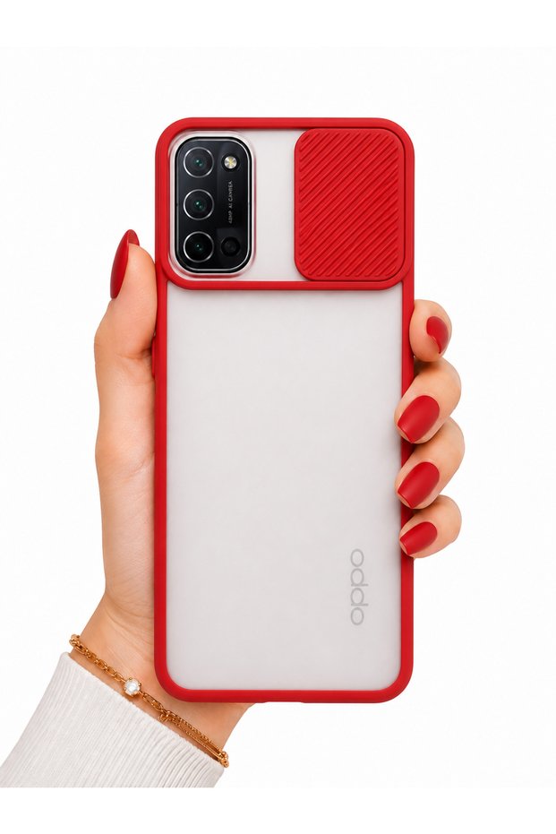 For Oppo A72 Case Camera Slide Matte Back Surface Color Frame Lens Cover