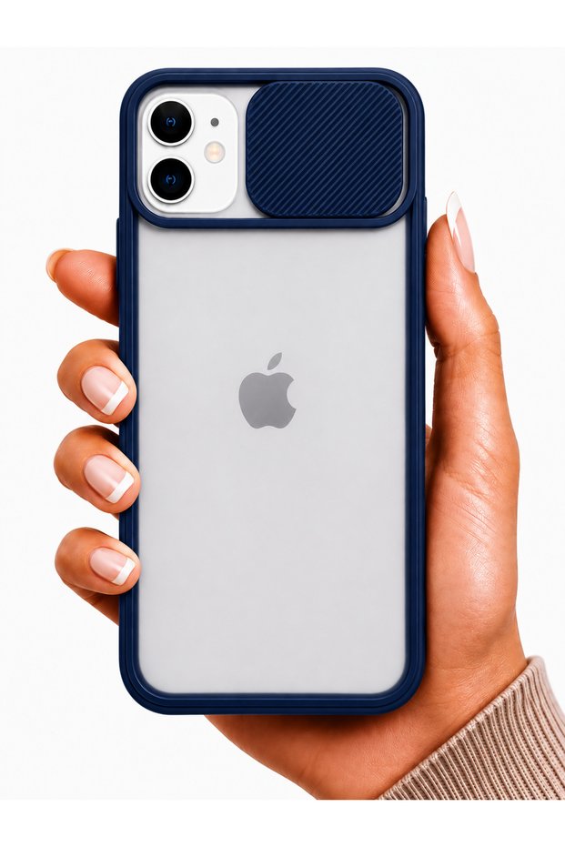 Apple iPhone 12 Case Camera Sliding Matte Back Surface Color Frame Lens Cover