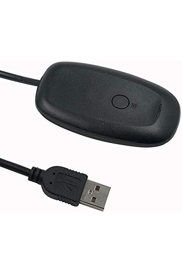 جهاز استقبال ألعاب لاسلكي أسود اللون، محول لوحة تحكم USB، محول كمبيوتر شخصي لأجهزة Xbox 360
