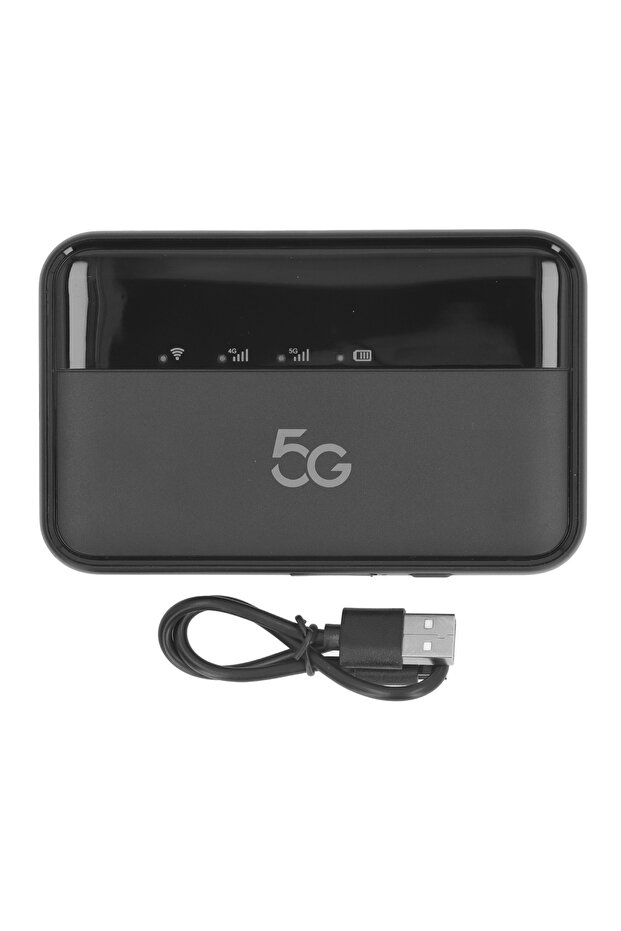 black 5G WiFi Mobile Hotspot Router for Travel Support 16 Devices 10000mAh 5G Portable WiFi6 Mobile