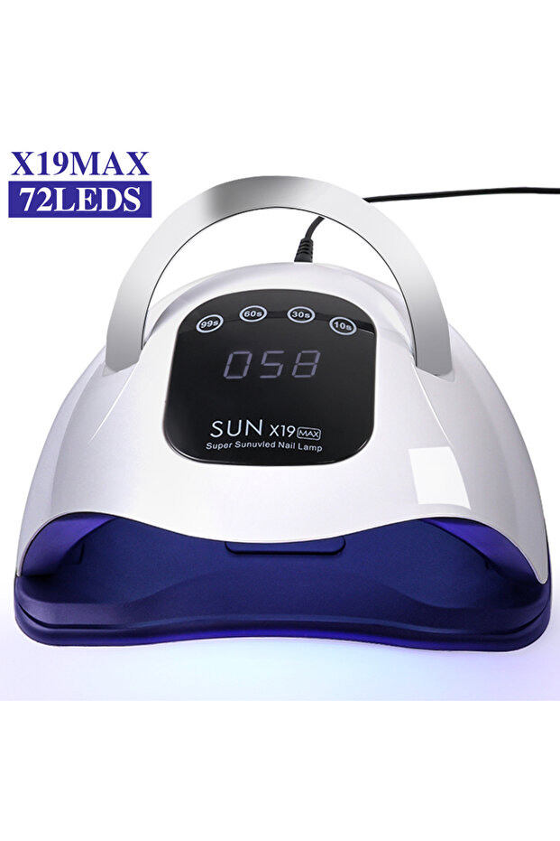 EU WHITE 72LED UV Nail Art Lamp Professional High Power Nail Dryer with Sensor Fast Curing Gel Nail