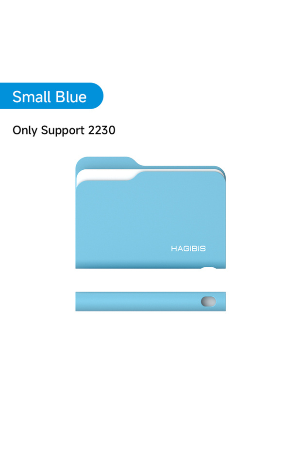 علبة خارجية صغيرة زرقاء 2230 هاجيبيس لـ M.2 SSD بسرعة 10 جيجابت في الثانية USB 3.2 الجيل الثاني إلى NVMe PCI-E