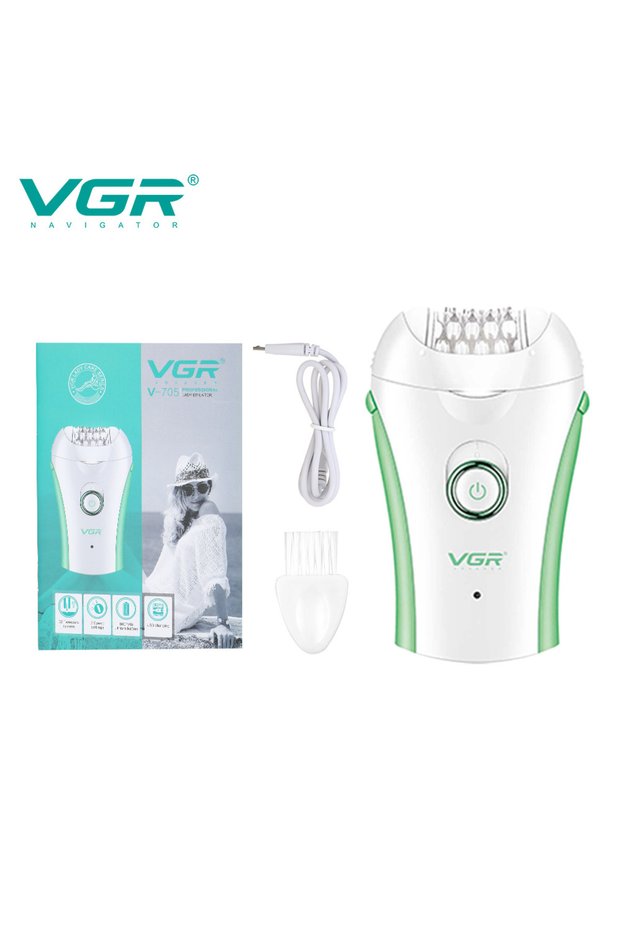 V-705 green usb VGR 705 Epilator Professional Epilator Hair Remover Rechargeable Hair Remover Women