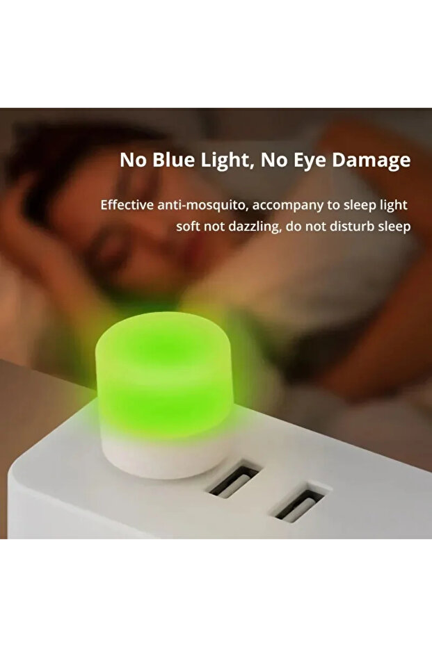 White Mosquito repellent night light LED mosquito repellent creative portable lamp USB home bedroom