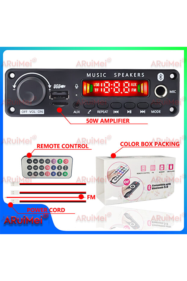 5 0 واط 50 واط مكبر صوت بلوتوث MP3 WMA APE فك لوحة تيار مستمر 12 فولت 25 واط ميكروفون صوتي للسيارة بدون استخدام اليدين USB