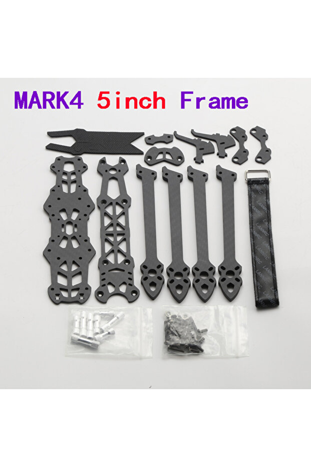 إطار Mark4 5IN من ألياف الكربون لطائرات FPV، بقاعدة عجلات 225 مم وذراع 5 مم، إطار للطيران الحر وطويل المدى