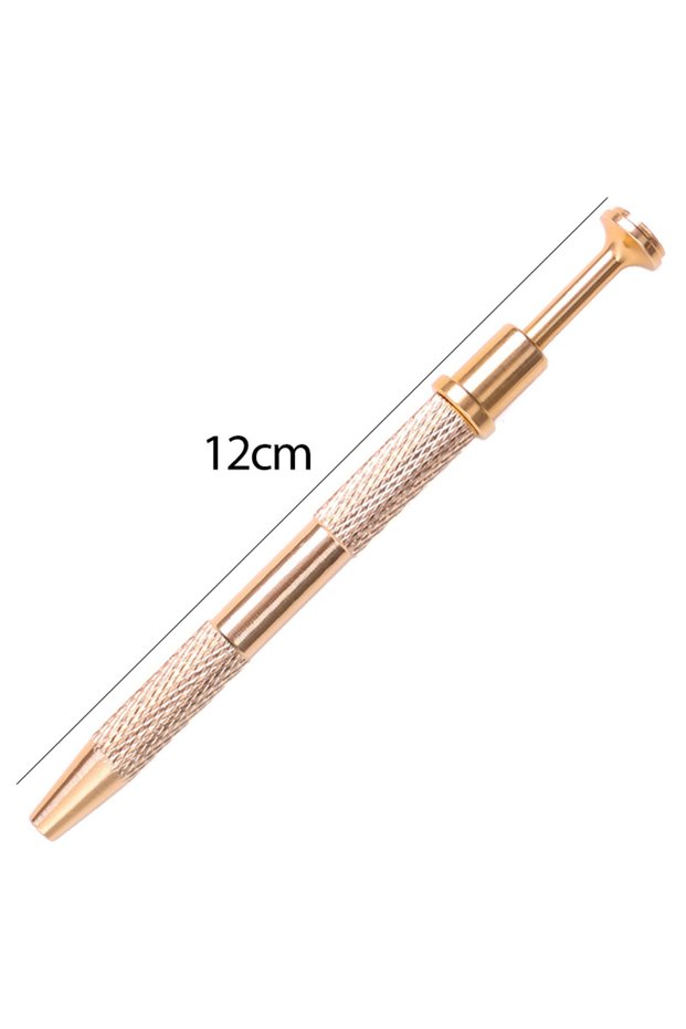 Golden Piercing Ball Grabber Tool Pick Up with 4 Prongs Holder Diamond Claw Tweezers for Small Parts