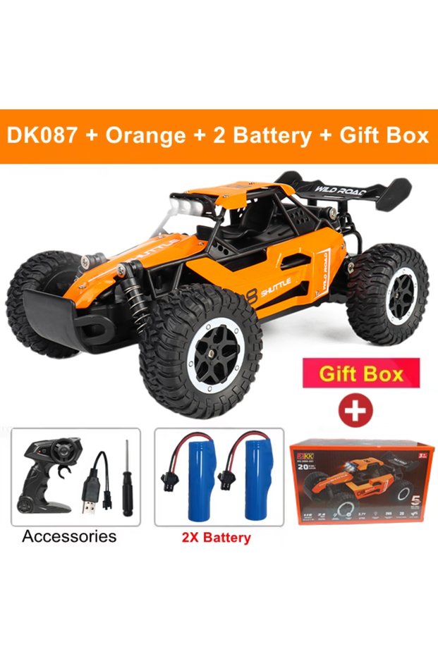 DK087 Orange 2B Box Oike Remote Control Car RC Drift Racing Vehicle Off Road Alloy 2.4G Radio High-S