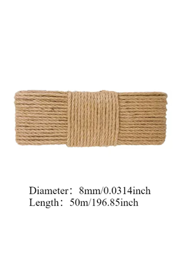 حبل سيزال يمكنك صنعه بنفسك، من 8 مم إلى 50 م، لأشجار القطط، وأعمدة الخدش، ولعبة إطار تسلق القطط، وحبل بديل للقطط