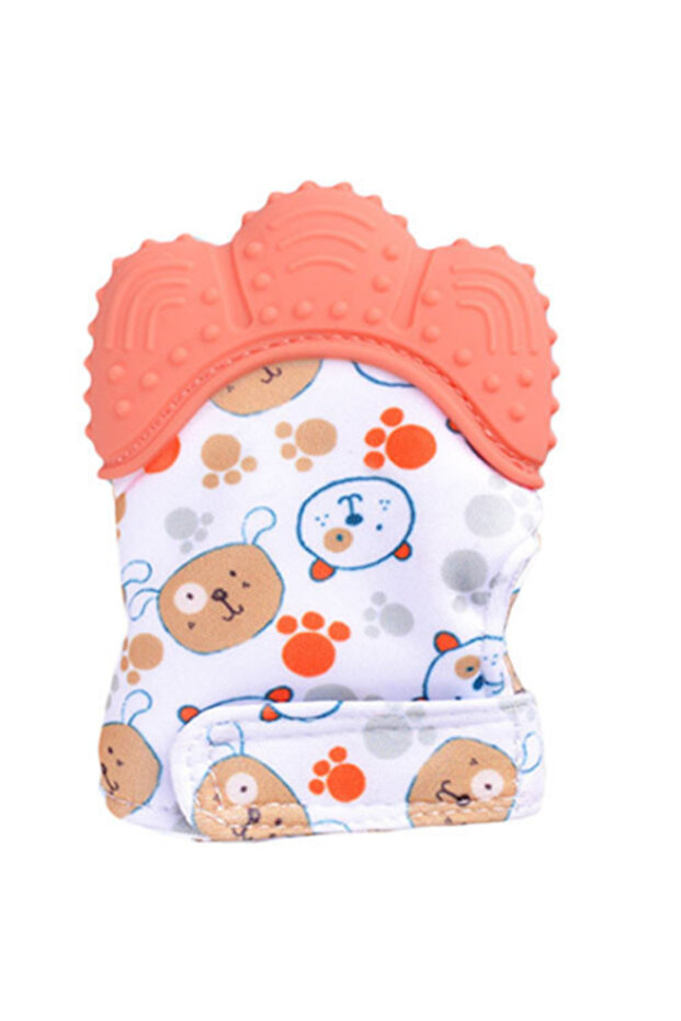 orangebear Food grade silicone Gloves Baby Teether Gloves Anti Eating Hand Teething Chewing Prevent
