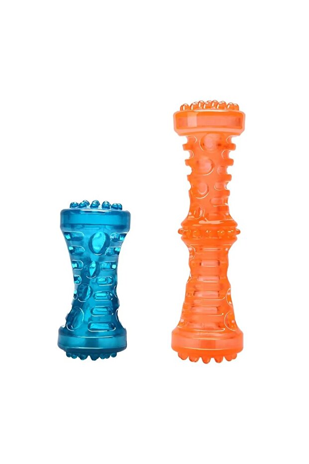 Blue-s Orange-L Resistant Bite Resistant Pet Toy Toothbrush Bone Sturdy Dog Toy Interactive Puppy Ga