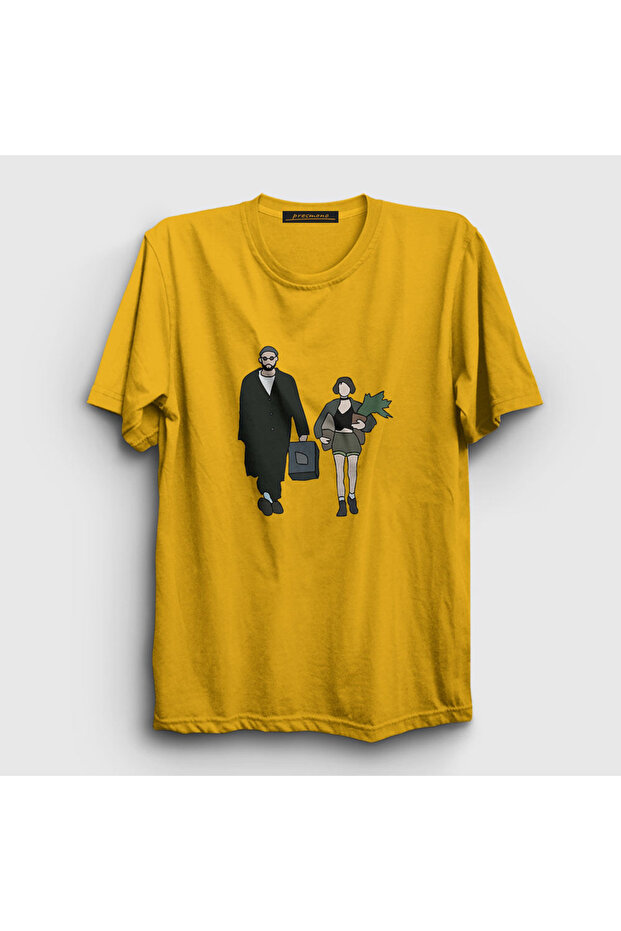 Unisex Yellow Walk Movie Leon T-shirt247363tt