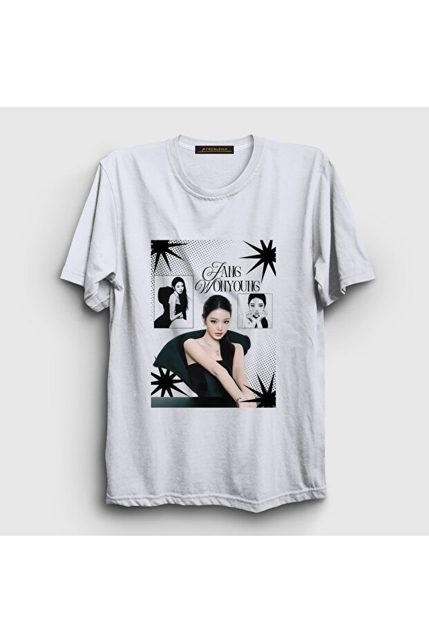 Unisex White Sparkles Jang Wonyoung K-Pop Ive T-Shirt 620707Tt