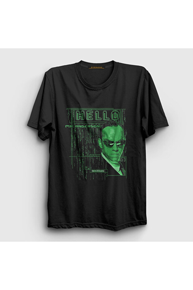 Unisex Black Agent Smith Hello Movie the Matrix T-Shirt 570688Tt