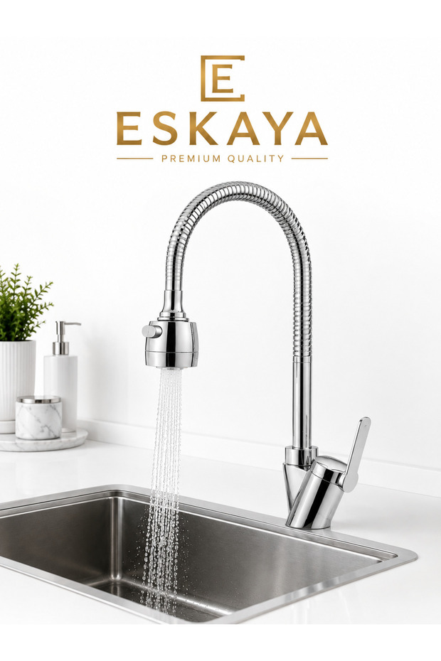 Can Rotate 360 Degrees - Bendable Movable Pipe Kitchen Sink Faucet Sink Tap