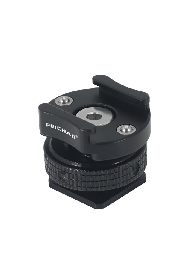 Feichao Brand 360 Rotatable Cold Shoe Mount Adapter Aluminum for Rode DJI Microphone Anti-Drop Shoe